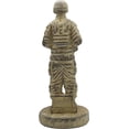 thumbnail image 5 of Solid Rock Stoneworks Small Standing Soldier Statue, Desert Sand Brown, 5 of 6