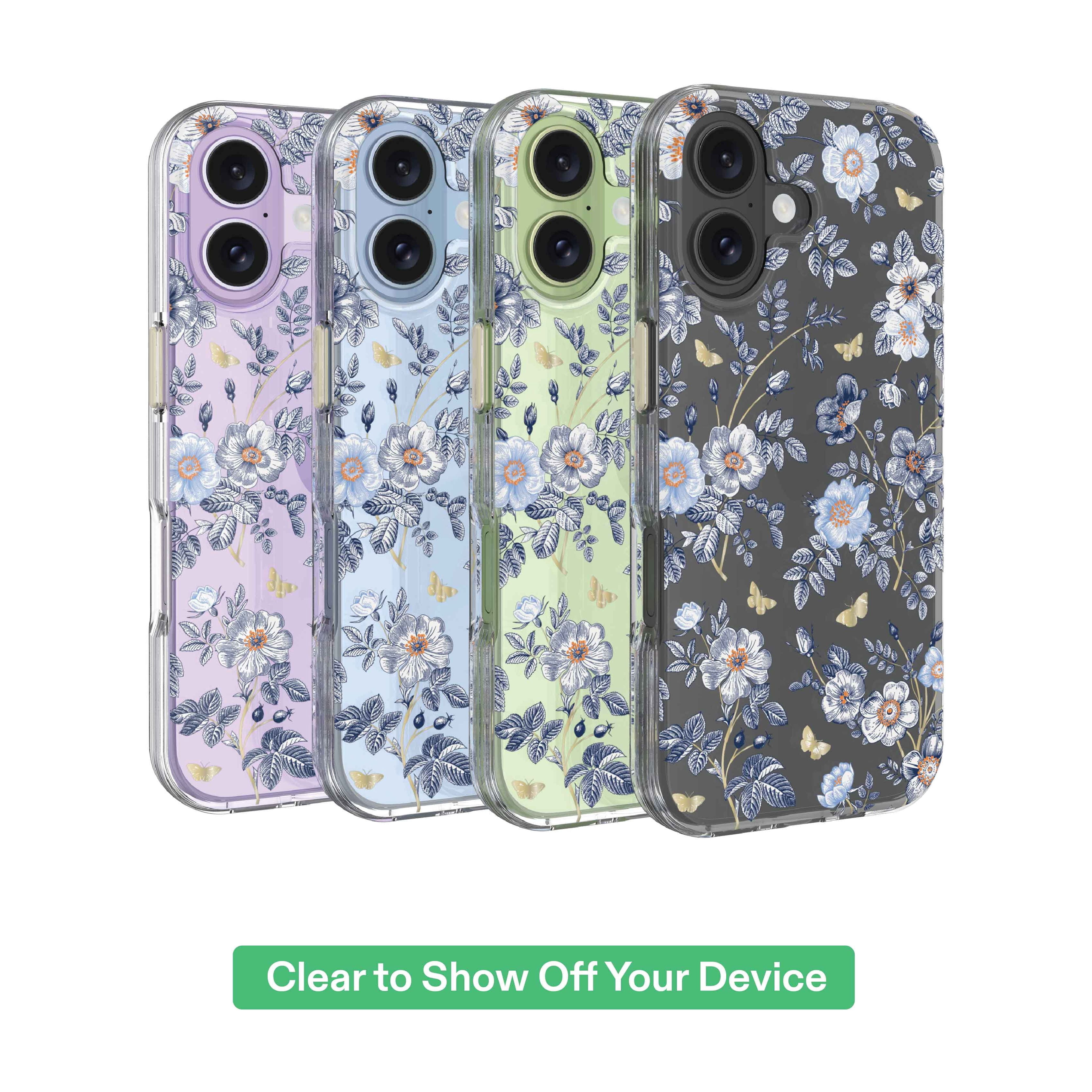 onn Phone Case for iPhone 17 - Blue Toile