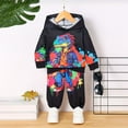 thumbnail image 2 of Gubotare Fall Toddler Boy Clothes Toddler Baby Boy Outfit Long Sleeve Hoodie Sweatshirt Jogger Pants 2Pcs Fall Outfits Size 2T 3T (Black,2-3 Years), 2 of 8
