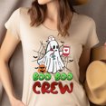 thumbnail image 4 of Boo Boo Crew Ghost Graphic T-Shirt for Men and Women, Unisex Casual Tee, Light Pink, Size L, 4 of 6