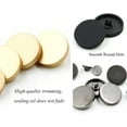 thumbnail image 3 of 5pcs Metal Shank Sewing Buttons for Craft Button for Clothing Decoration DIY Handmaking Accessories (Gun Metal, 22mm), 3 of 8