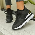 thumbnail image 2 of Women's Spring Fall Breathable Comfortable Flats Middle Aged Mothers' Shoes Soft Sole Casual Mesh Shoes Black 42, 2 of 7