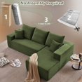 thumbnail image 2 of Tmjmj 107" Boneless L-Shaped Cloud Sectional Sofa with Chaise, Modern ModularCorduroy Deep Seat Couch Green, 2 of 6