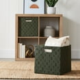 Better Homes & Gardens 12.75" Fabric Cube Storage Bin, Green Baker Fan