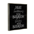 thumbnail image 3 of Stupell Industries What Happens In The Bathroom Graphic Art Luster Gray Floating Framed Canvas Print Wall Art, Design by Lil' Rue, 3 of 6