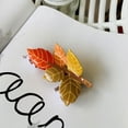 thumbnail image 6 of Bradem Fall Leaves Hair Clips&nbsp;- Autumn Non-Slip Colored Enamel Jaw Clamp, Thanksgiving Accessories (Women & Girls), 6 of 9