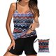 thumbnail image 1 of Traje de Baño de Dos Piezas para Mujeres de Cintura Alta Impresión Conservadora Strappy Back Set de Dos Piezas de Traje de Baño, Incluye Bolsa de Almacenamiento, Nylon Spandex, 1 of 9