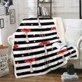 thumbnail image 1 of For Sofa Couch Bed Botanical Plants Fleece Throw Blanket Decorative Geometry, 1 of 3