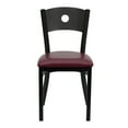 thumbnail image 6 of Flash Furniture HERCULES Series Black Circle Back Metal Restaurant Chair - Burgundy Vinyl Seat, 6 of 7