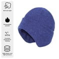 thumbnail image 4 of Opolski Ski Ear Hat Winter Sports Hat Winter Skiing Hat for Men Women No Brim Thickened Stretchy Extended Ear Protector Hat Solid Color Windproof for Skiing, 4 of 8
