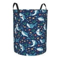 thumbnail image 2 of Fotbe Sea Sharks Laundry Basket with Handles, Waterproof Large Laundry Hamper, Wash Bag for Corner Dorm, Rolling Laundry Basket with Handles-Medium, 2 of 8