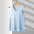 thumbnail image 4 of Qiyinn Men's V Neck Tank Top Slim Fitted Workout Gym Sleeveless Muscle Shirts Summer Undershirts, 4 of 6