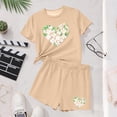 thumbnail image 6 of NAISIBABY Girls Outfit Sets 2-Piece, Summer St Patrick's Day Prints T-Shirt and Shorts Casual Fashion Sports Clothes Beige 6T, 6 of 6