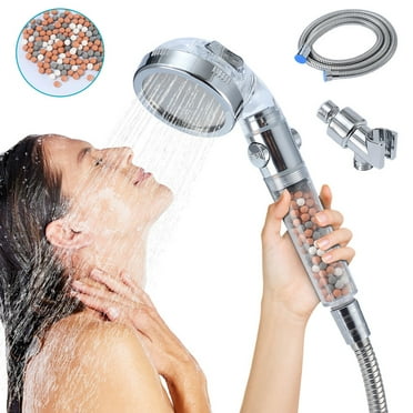 SUGIFT Hand Held Shower Head with Filter Beads 3 Settings Spray High-Pressure Shower Heads