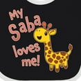 thumbnail image 4 of Inktastic My Saba Loves Me Cute Giraffe Boys or Girls Baby Bib, 4 of 4