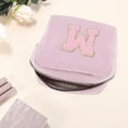 thumbnail image 3 of Unique Bargains 1 Pc Letter m Pattern Makeup Bag for Travel Pink Corduroy, 3 of 5