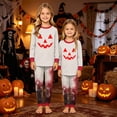 thumbnail image 5 of HTHLVMD Family Matching Pajamas, Halloween Sleep Set, Long Sleeve Loungewear, Halloween Blood Drip Jack-O-Lantern Face Family Matching Pajamas Set, Long Sleeve Crew Neck 2 Piece Loungewear, 4 Years, 5 of 5