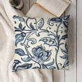thumbnail image 3 of YINGXI  Chinoiserie Flowers Throw Pillow Cover,Cushion Case Outdoor Decoration for Sofa Couch Farmhouse 18x18in, 3 of 5
