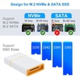 thumbnail image 5 of Carcasa para SSD M.2 NVME/ Tipo C y USB 3.1 de 10 Gbps, Carcasa para Disco Duro Externo SSD M2 para SSD 2230, 2242, 2260 y 2280., 5 of 5