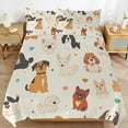 thumbnail image 2 of Cute Dog Bedding Sets Twin Duvet Cover 3 Piece Cute Bed Set for Boys Girls Kid, 2 of 6