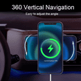 thumbnail image 5 of AALLC 15W Magnetic Wireless Car Charger with Air Vent Phone Holder, Black, 5 of 9