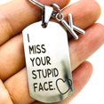 thumbnail image 4 of LLavero de I Miss Your Stupid Face para parejas, regalo para mejores amigas, novio, novia, esposa, marido, regalo de aniversario para ella, 4 of 4
