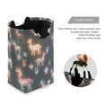 thumbnail image 3 of Yayeee Freestanding Laundry Hamper with Handle Collapsible Large Storage Basket for Clothes, Neon Llamas Pattern, 3 of 7