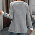 thumbnail image 4 of cocolona Sweaters for Women Long Sleeve Crew Neck Shirts Fall Fashion Color Block Pullover Tops Lightweight Casual Blouses, 4 of 6
