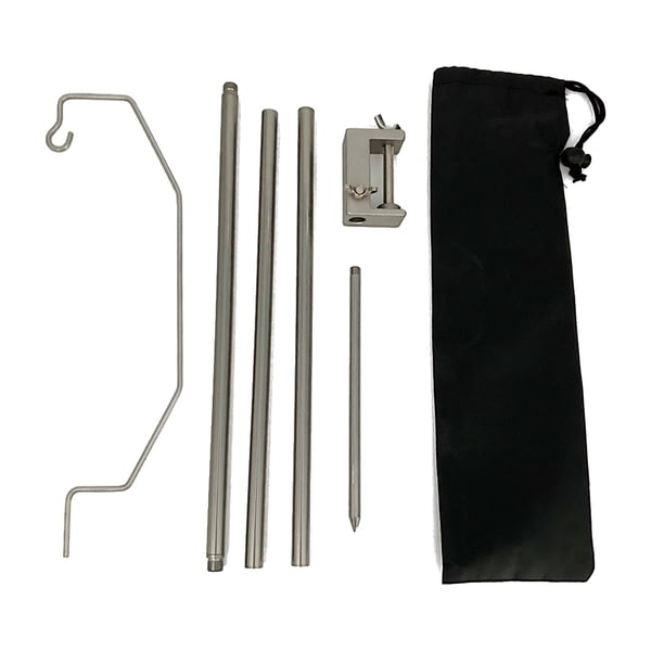 Soporte de fijación de luz portátil para acampada, soporte de suelo/escritorio para acampar, pescar, Picnic, barbacoa, poste de lámpara, altura ajustable
