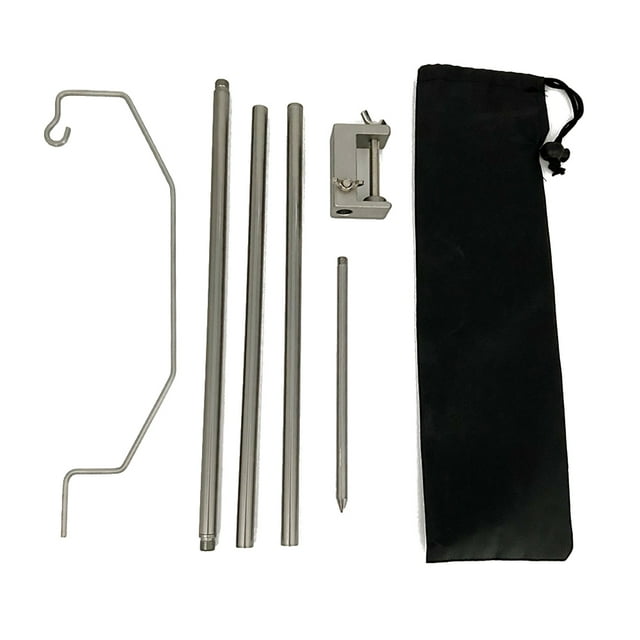 Soporte de fijación de luz portátil para acampada, soporte de suelo/escritorio para acampar, pescar, Picnic, barbacoa, poste de lámpara, altura ajustable
