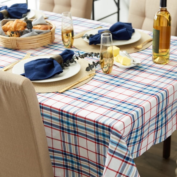 Lighthouse Plaid Tablecloth 60x104