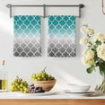 thumbnail image 2 of Dish Towels, Teal Green and Gray Ombre Gradient Absorbent Kitchen Towels 2 PCS, Morocco Pattern Microfiber Hand Towels Dish Cloths Tea Towels for Home&nbsp;Bathroom Cleaning Drying,18X28-Inch,, 2 of 9