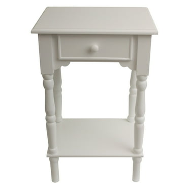 Dhp Rosewood Tall End Table White, Decor Therapy Side Table Satin Black