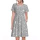 thumbnail image 1 of Balery GlitterSilver Vestidos sueltos de manga corta para mujer, vestidos de verano 2025, vestidos casuales de corte A con vuelo., 1 of 6