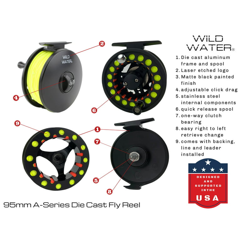 Wild Water Fly Fishing A-Series Die Cast 7 Weight or 8 Weight Fly