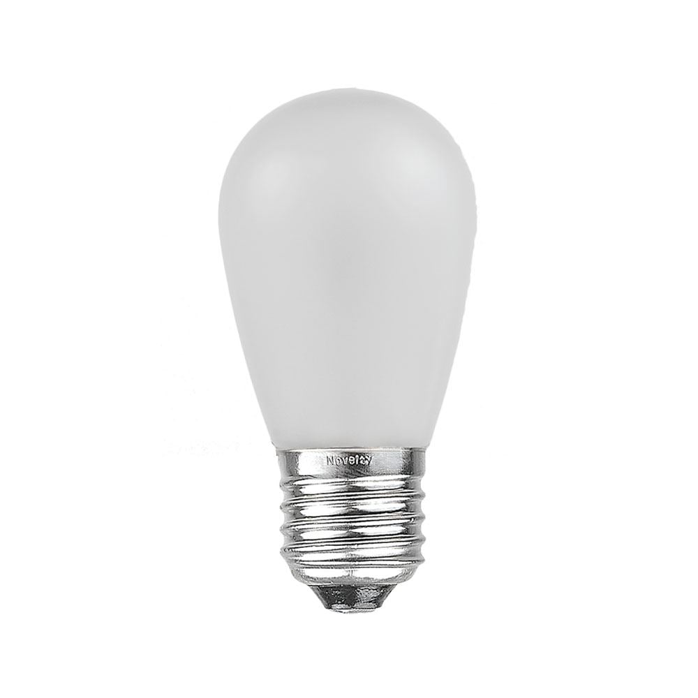 Novelty Lights Satin Warm White S14 Hanging LED String Light Flex Filament Glass Replacement Bulbs E26 Medium Base 1 Watt