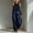 Navy Blue, variant on Women's Solid Color 2 Piece Set – Mesh Sleeveless Crew Neck Top & Drawstring Wide Leg Pants Flowy Summer Outfit White，XXL