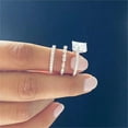 thumbnail image 2 of Fashionable Women's Three-Piece Square Diamond Ring And Bracelets Set, 2 of 3