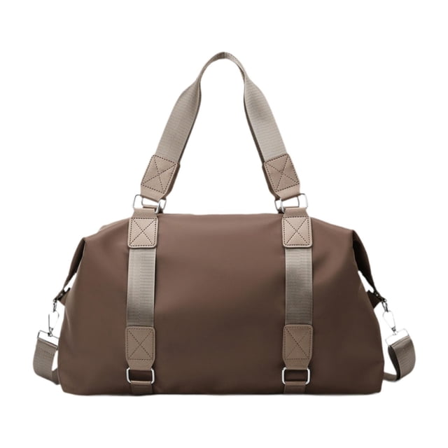 Bolsa de viaje elegante para artículos de aseo, bolsa de gimnasio para mujer, ideal para actividades al aire libre y fines de semana. Caqui