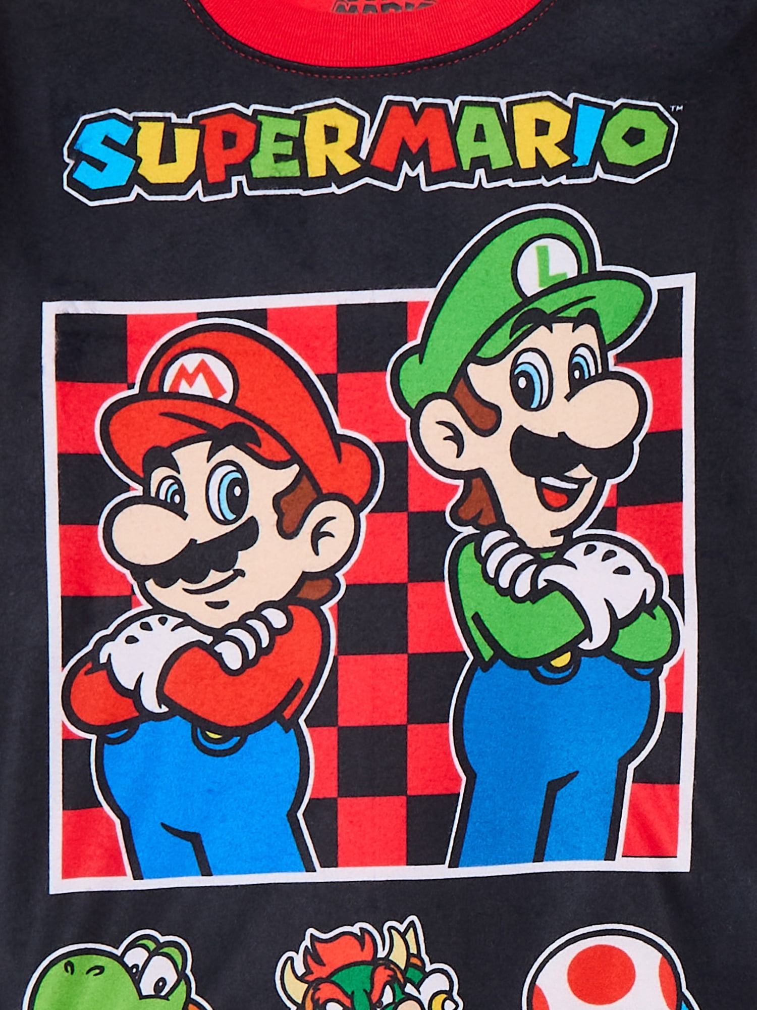 Super Mario Boys Long Sleeve Top and Pants Pajama Set, Sizes 4-16