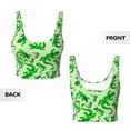 thumbnail image 3 of Sikiie Green Lizard Print Strappy Sports Bra for Women Padded Push Up Sports Bra Athletic Running Sports Bra Workout Bra Yoga Bra, 3 of 5