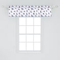 thumbnail image 2 of Ambesonne Birds Valance Pack of 2, Flying Pigeons and Doves, 54"X12", Night Blue and Eggplant, 2 of 2