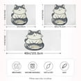 thumbnail image 2 of Yayeee Pillowcase Standard Size Set of 2 Satin Wrinkle Resistant Pillow Case, Black Cute Cat, 2 of 7