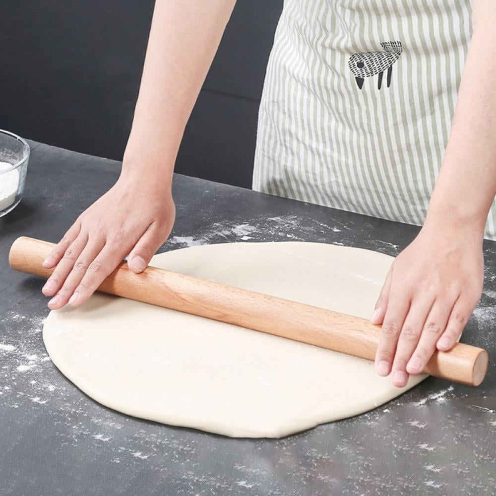 Pizza for Pastry,Tortilla IWILCS Wooden Beech Rolling Pin Dough Baker Roller with Wooden Handles Non Stick Wooden Rolling Pin Cookie and More Baking Kitchen Utensils 
