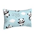 thumbnail image 2 of Naloa Cute Panda Bear Pillowcase, Throw Pillowcase, Wrinkle-Free, Stain-Resistant with Hidden Zipper for Bedroom Sofa - 20"x30", 2 of 9