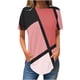 thumbnail image 2 of Fiudx Ofertas de La Semana Blusa de Manga Corta Vendida a La Moda para Mujer, Blusas Informales con Cuello Redondo, 2 of 3