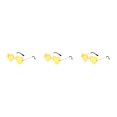 thumbnail image 4 of Sonducket Mujeres corazón Sunglass senderismo disfraz Cosplay gafas de sol fiesta banquete Retro gafas regalo oro amarillo Type1 NO1, 4 of 6