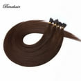 thumbnail image 5 of Benehair Human Hair Extensions 1g Nano Ring I Tip Remy Hair Loop in Microlink Full Head Women Seamless Brown 100g, 5 of 12