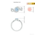 thumbnail image 5 of Angara Natural 0.72 Ct. Aquamarine with Diamond Infinity Ring in Sterling Silver for Women (Ring Size: 11.5), 5 of 10
