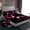 Black Pink, variant on Feelyou Pink Hope Ribbon Bed Sheets for Teen, Flower Floral Print King Sheets, Cartoon Butterfly Animal Sheet Set, Lightweight Room Decor, 4pcs